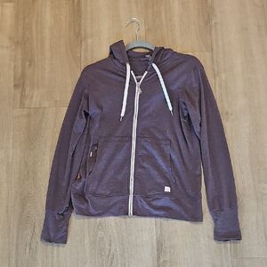 Vuori Halo Heathered Purple Zip Up Hoodie Size Small